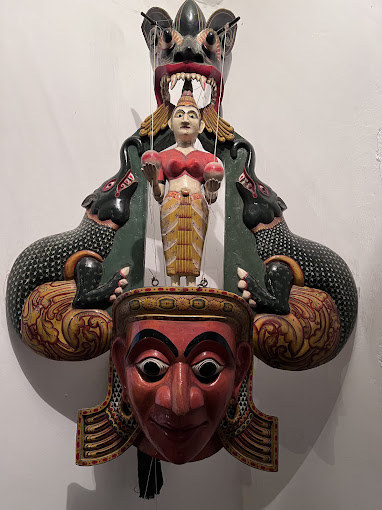 Traditional Sri Lankan wooden mask from Ambalangoda representing local cultural heritage